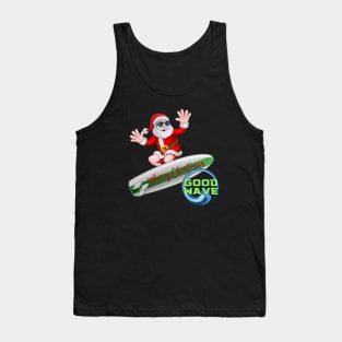 Santa on Good Waves Tank Top